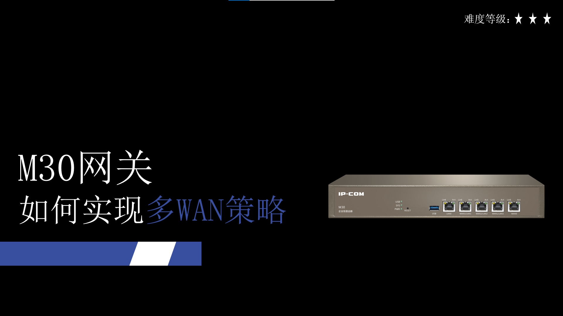 M30V3.0如何实现多WAN策略配置